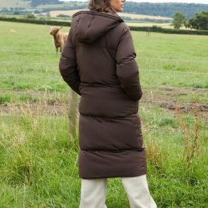 Women's Chocolate Maxi Puffer Jacket Siouxe